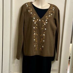 Valini Brownish-Olive GreenSweater Cardigan (4)